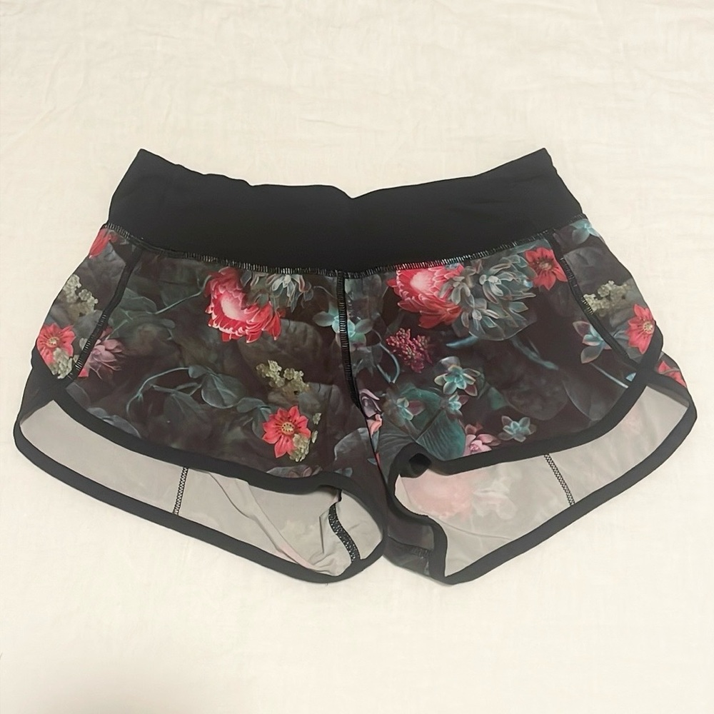 Rare floral lululemon shorts